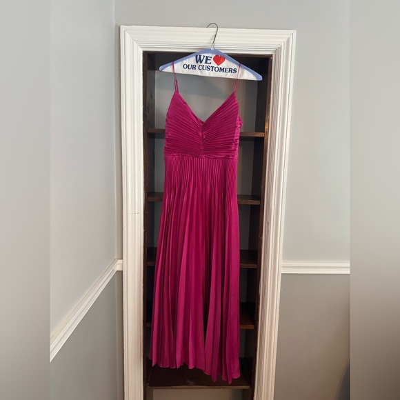 Club Monaco Pink Pleated Gown - Picture 4 of 10